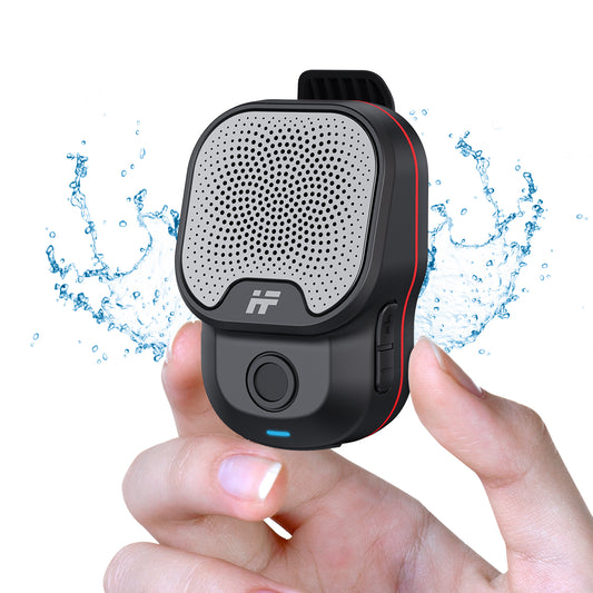 AIFA Wearable Bluetooth Speaker, Clip On Wireless Bluetooth Speaker, IPX7 Water-Resistant Portable Speaker, Built-in Mic for Hands-Free Music and Calls, 20H Long Playtime